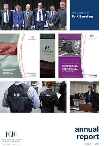 ICAC Annual Report 21-22 cover 
