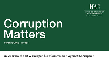 Corruption matters issue 58 banner