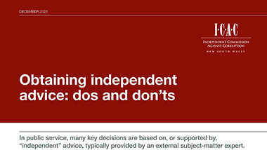 Obtaining independent advice report cover