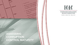 Cover of the Assessing Corruption Control Maturity report