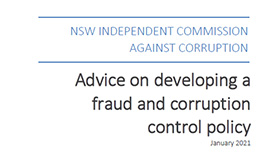 Fraud and Corruption control policy cover