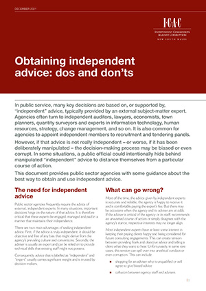 Obtaining independent advice cover