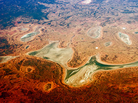 Aerial view of the Australian outback