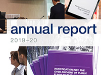 Cover of the ICAC Annual Report 2019-20