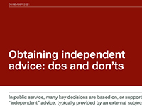 Obtaining independent advice report cover